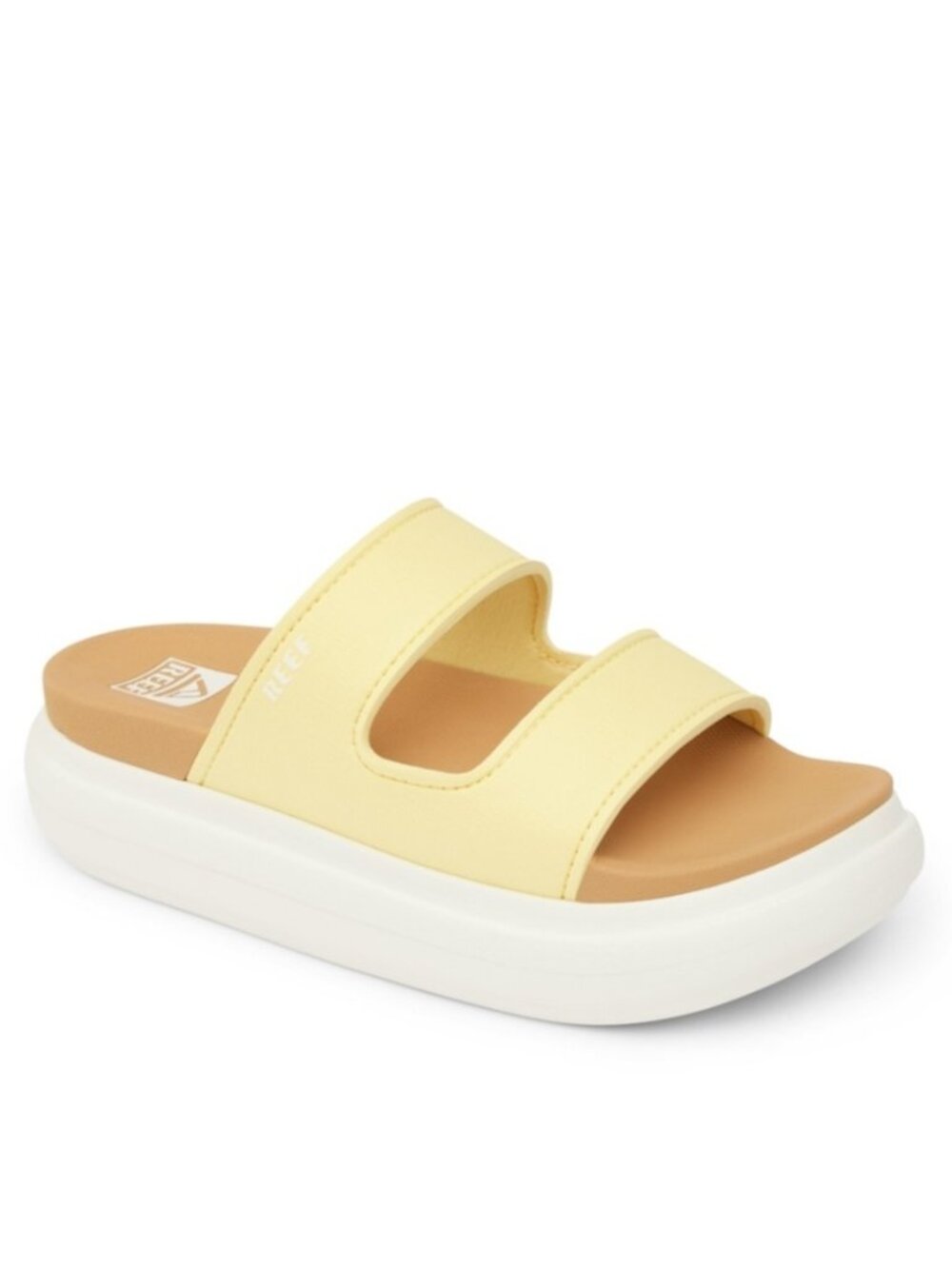60$ Reef Cushion Bondi 2 Bar Open Toe Sandals Women's Size 7 M US Yellow
